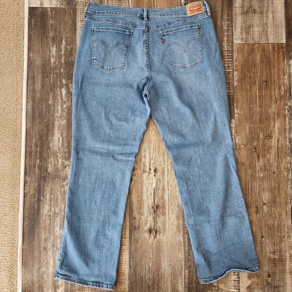 Women's Levi's 505 Straight Leg Blue Jeans Size 18 - Picture 2 of 8